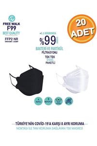 Free Walk Kore Tipi F99 Best Quality Kf94 Maske Siyah&beyaz