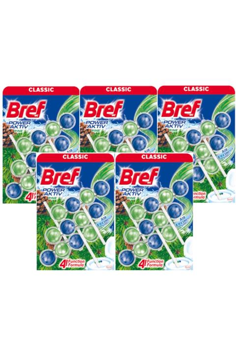 Bref Power Aktiv Cam Tazeliği Wc Klozet Blok 4 Top 5'li Set