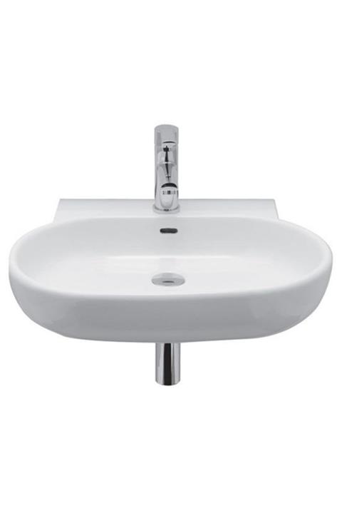 KALE Vitrifiye Zero 60*50 Cm Oval Seramik Beyaz Lavabo