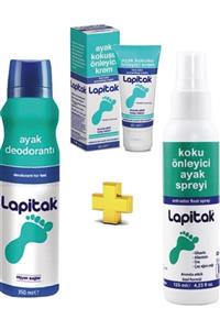 Lapitak Ayak Kokusu Önleyici Krem 60 Ml + Ayak Deodorantı 150 Ml + Koku Önleyici Ayak Spreyi 125 Ml