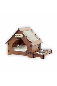 woodenreal Kedi Evi - Isme Özel - Hediyeli - Tırmalama Duvarlı