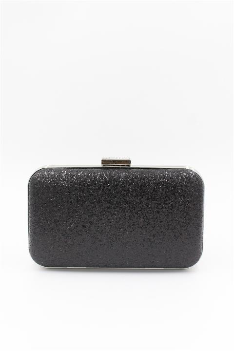 Chantaky 049 2501 Siyah Pullu Simli Abiye Çanta