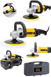 Jetta Power Tools Jetta Profesyonel Devir Ayarlı 1300 Watt 180mm 6 Kademeli Polisaj Makinesi Pasta Cila Kiti