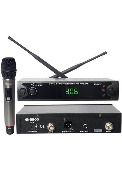 MagicVoice MagıcVoıce Mv-1311e Uhf 1 El Kablosuz Volüm Kont Telsiz Mikrofon