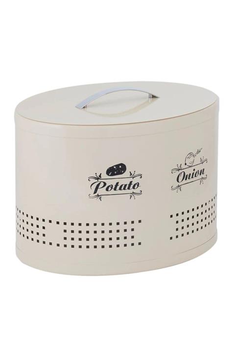 nilşah 2 Bölmeli Metal Patates Soğanlık Kutusu