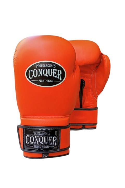 Conquer Orange Pro Fight Premium Deri Boks Eldiveni
