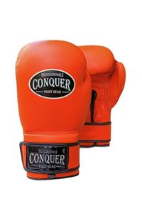 Conquer Orange Pro Fight Premium Deri Boks Eldiveni