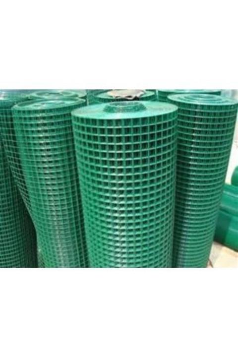 Yamanlar Pvc Kaplı Puntalı Yeşil Tel 12x12 Gözaralıklı 120 m Eninde Kafes Teli Kümes Teli 120x10 Metre