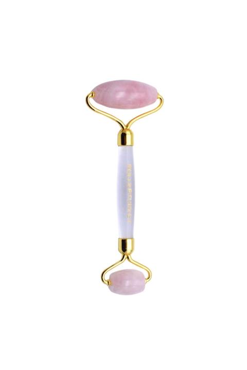 ROLLERTURKEY Rose Quartz Roller With Glass Handle  Pembe Kuvars Roller RLLRTRKYR003