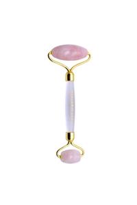 ROLLERTURKEY Rose Quartz Roller With Glass Handle  Pembe Kuvars Roller RLLRTRKYR003