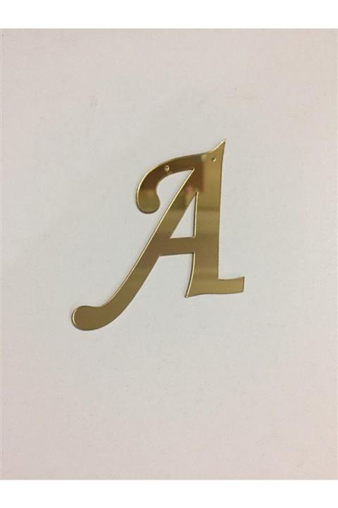 ÖzerHediyelik Nişan Söz Kına 30 cm  Bir Adet Gold Seçenekli Baş Harf Aynalı Pleksi A Harfi