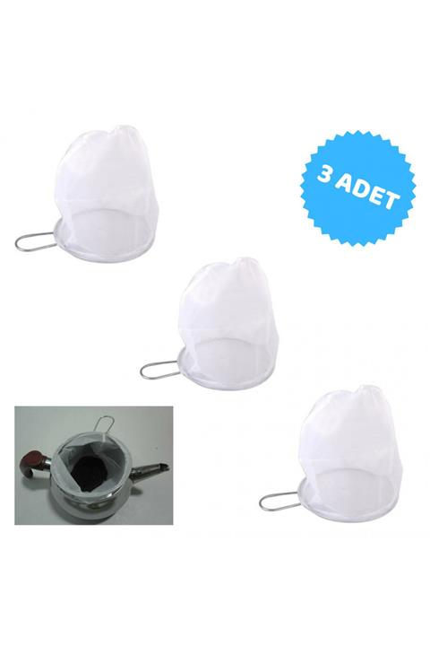 Mirvano Torba Süzgeç, Demlik Süzgeci, Süt Süzgeci, Bitki Çayı Süzgeci, Büyük Boy, 3 Adet