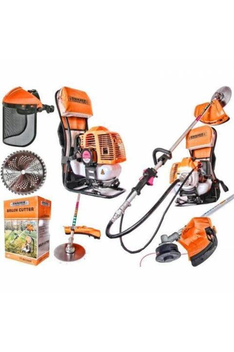 Swazer 4x4 Hp 2 Zamanlı Sırt Tipi Benzinli Motorlu Tırpan Ot Çim Çayır Biçme Kesme Makinesi