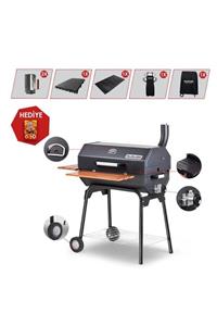 Guruss Cg-075 Kömürlü Barbekü Mangal Tam Set- Siyah Renk