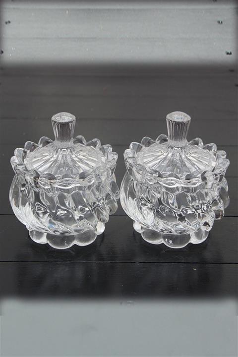 PİNK DESİGN KİTCHEN Lüks Cam Kristal Şekerlik 2 Adet