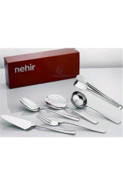 Nehir Paslanmaz Çelik 6 Parça Kepçe Kevgir Takımı
