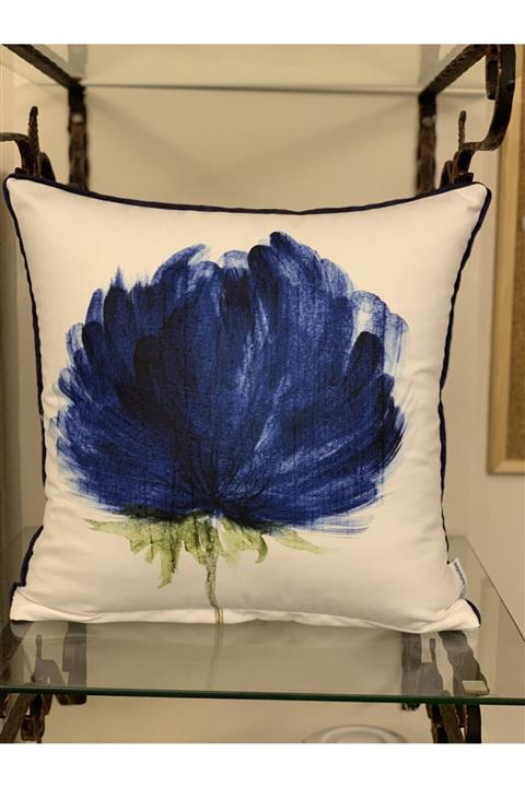 KIRLENTİM E75 Biyeli Lacivert Çiçek Desen