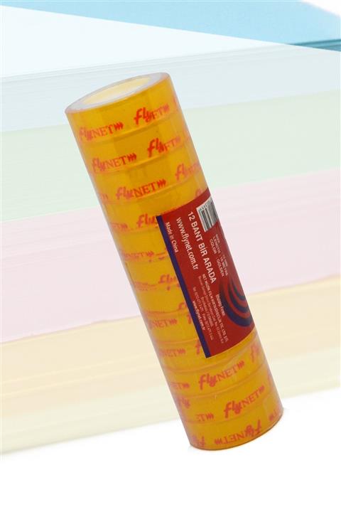 Four Office 12x10 Para Bandı Selofon Bant Şeffaf Kırtasiye Bandı 12 Adet