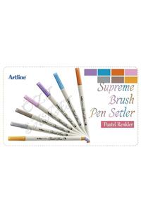 artline Supreme Brush Pen Pastel Tonlar 7 Renk Set