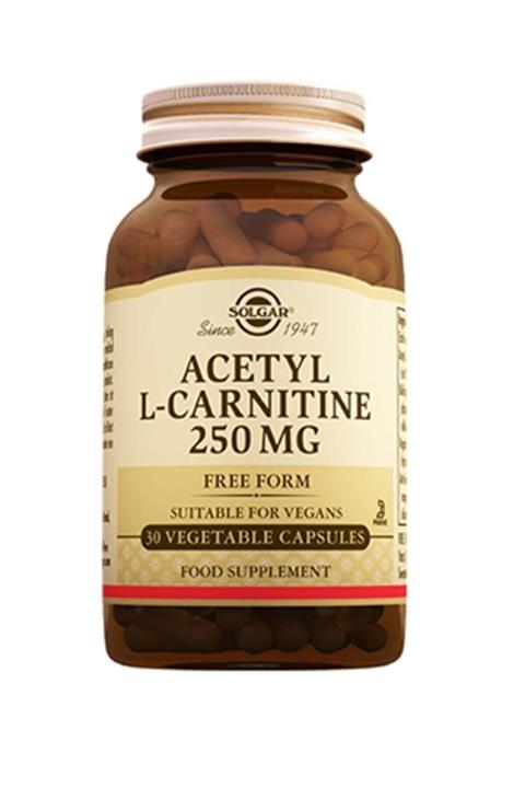 Solgar Acetyl L-carnitine 250 mg 30 Kapsül