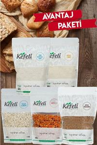 Kefeli Full Tekli Paket Organik Katkısız Siyez Unu + Mercimix + Yulaf Ezmesi + Tam Buğday + Siyez Bulguru