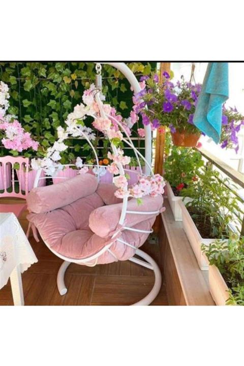 Salıncak Beyaz Pudra Damla Salıncak