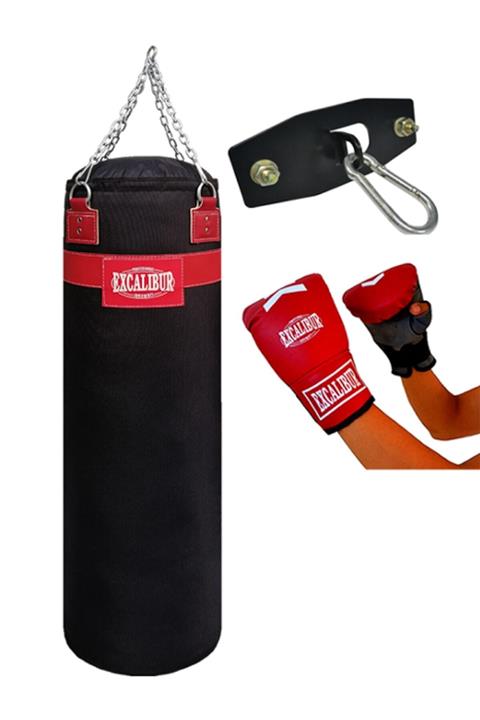 Excalibur Polystar 100 X 30 cm Boks Kum Torbası Tavan Aparatı Ve Torba Eldiveni Hediye