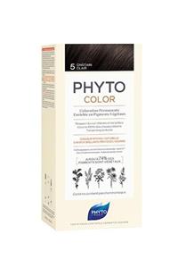 Phyto Color 5 Açık Kestane Bitkisel Saç Boyası (YENİ AMBALAJ)