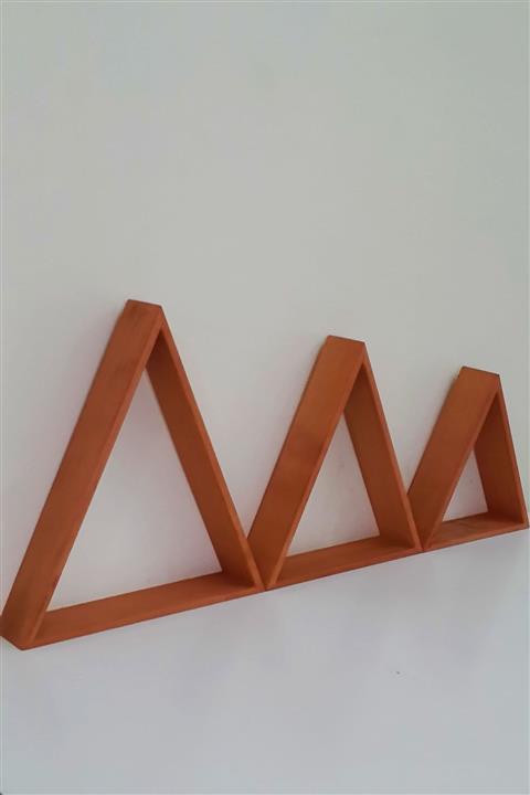 Tiydem Çocuk Odası Dekoratif Raf Üçlü Üçgen
