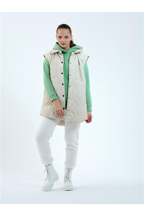 MaraSender Krem Kapitone Yelek