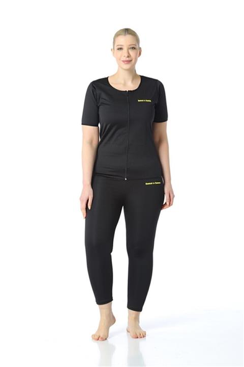 Sweet Sauna Pro Zayıflama Incelme Orjinal Sweet Sauna Spor Korse Tayt Ve Fermuarlı Takım