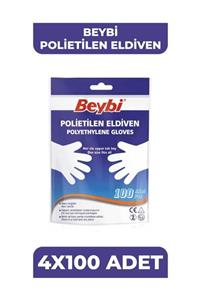 Beybi Polietilen Pet Eldiven [4 Paket]