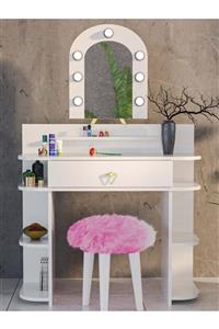 decoAlife Deco A Life --- Venüs Şifonyer Ve Makyaj Masası ---- Puf Ve Ayna Dahildir