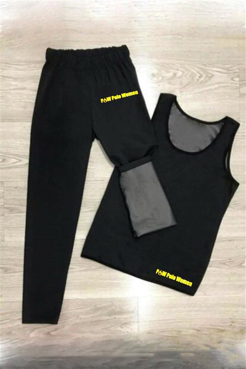 P&W Polo Women Zayıflama Incelme Yağ Yakma Takımı Termal Atlet Üst Ve Termal Tayt Ikisi Bir Arada Takım
