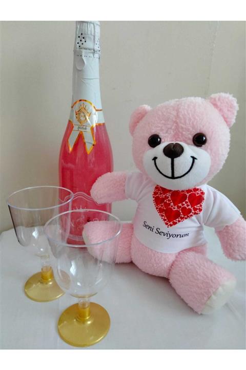 Noir Simli Alkolsüz Çilek Aromalı Ayıcıklı 2 Adet Kadehli Gazlı Içecek 750ml