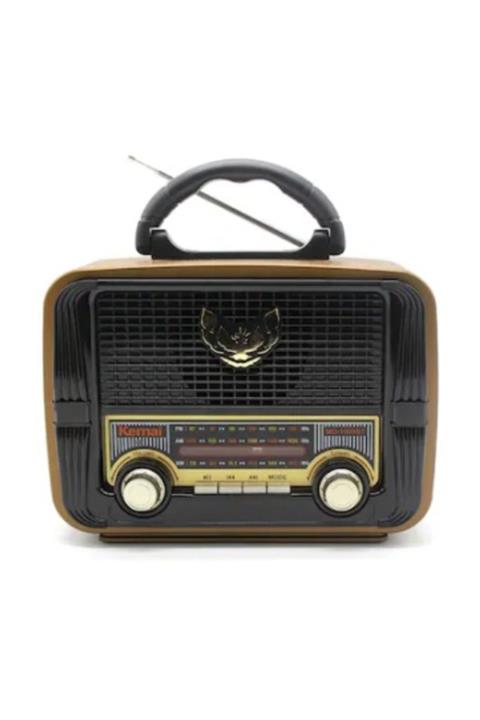 Kemai Md-1905bt Şarjlı Nostaljik Bluetooth Hoparlör Fm Radyo Usb/ Siyah