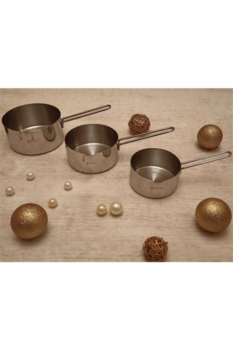 Essenso Kaçerola Paslanmaz Çelik 3'lü Sütlük Seti Hm310