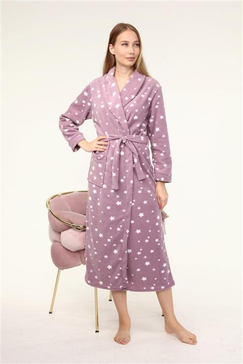 LİKAPA Uzun Şal Yaka Polar Sabahlık