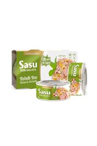 SASU SOSLUTON Tahıllı Ton Salata 1 Koli 24x160g Iri Parça