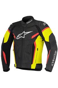 Alpinestars Unisex Siyah Sarı Kırmızı Deri Motosiklet Montu Gp Plus R V2