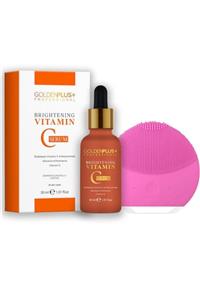 GoldenPlus Golden Plus Aydınlatıcı C Vitamin Serumu 30 ml Şarz Edilebilir Yüz Temizleme Cihazı