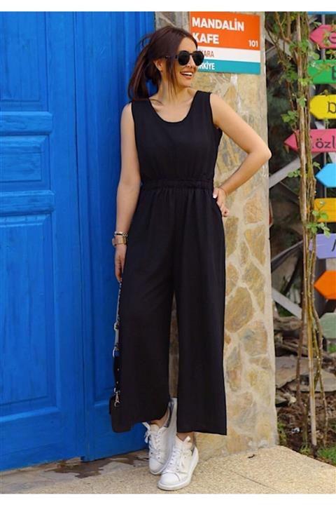 elbisebattal Sırt Dekolteli Tasarım Tulum