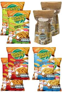 Bulgurum Organik Bulgur Bisküvi 90 gr X 2 Adet Ve Bulgur Cips Karışık Paket 35 gr X 6 Adet