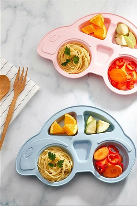 TİNEKE Araba Model Çocuk Mama Tabağı Mavi 108