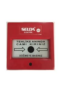 Selda Yangın Ikaz Ihbar Butonu Alarm Butonu 220v