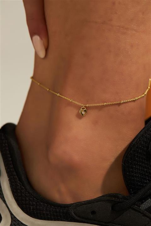 Ninova Pırlanta 0.02 Karat Kalp Model Gümüş Pırlanta Halhal