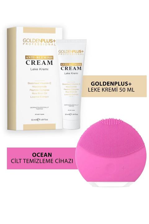 GoldenPlus Golden Plus Leke Karşıtı Leke Kremi 50 ml  Şarz Edilebilir Yüz Temizleme Cihazı