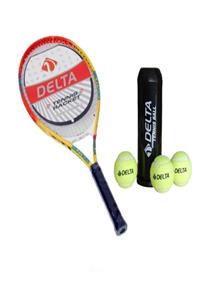 Delta Max Joys 23 Inç Çocuk Tenis Raketi Tenis Maç Topu 3 Adet