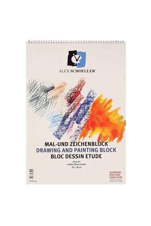 Alex Schoeller Resim Defteri Spiralli 15 Yp 35x50 165 gr - Alx-024