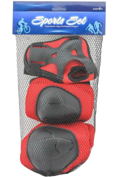 MEGA Kırmızı-siyah Dizlik Dirseklik Q830-9